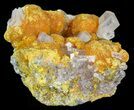 Orpiment With Barite Crystals - Peru #63791-2